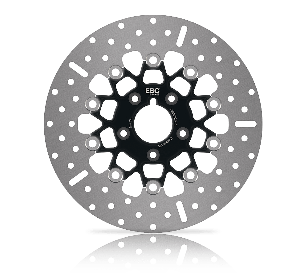 EBC Brakes Black Chrome Rotors for Big Twins - EBC Brakes