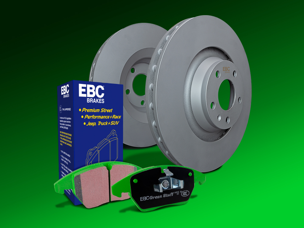 PD01K Kit Greenstuff Sport Brake Pads and Grey OEM Style Discs - EBC Brakes