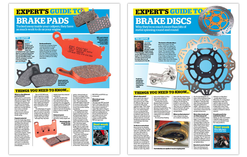 EBC Brakes’ Experts Answer Questions in Motorcycle News Magazine