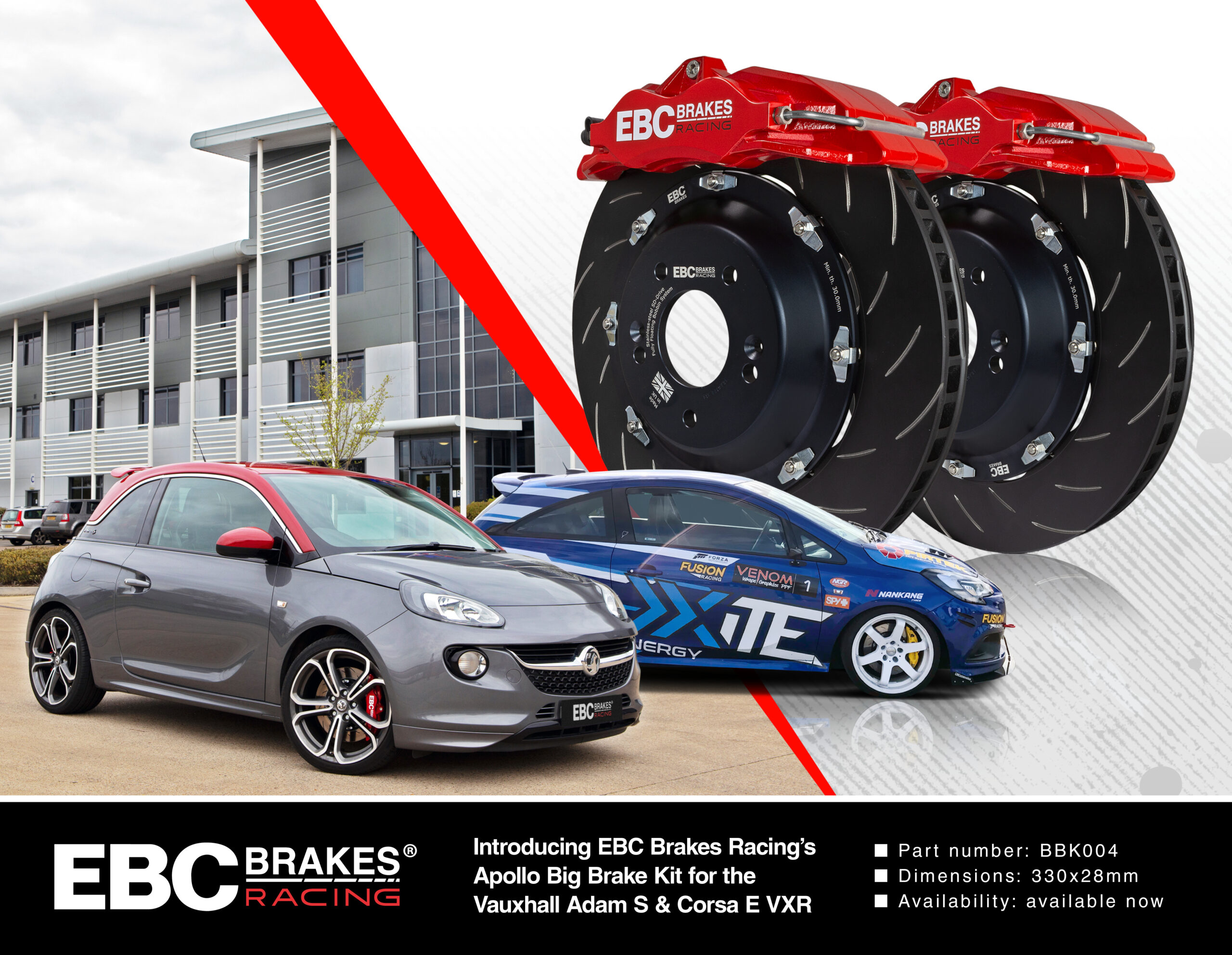 EBC Brakes Racing Apollo Big Brake Kit Now Available for Vauxhall Adam S/ Corsa E VXR!