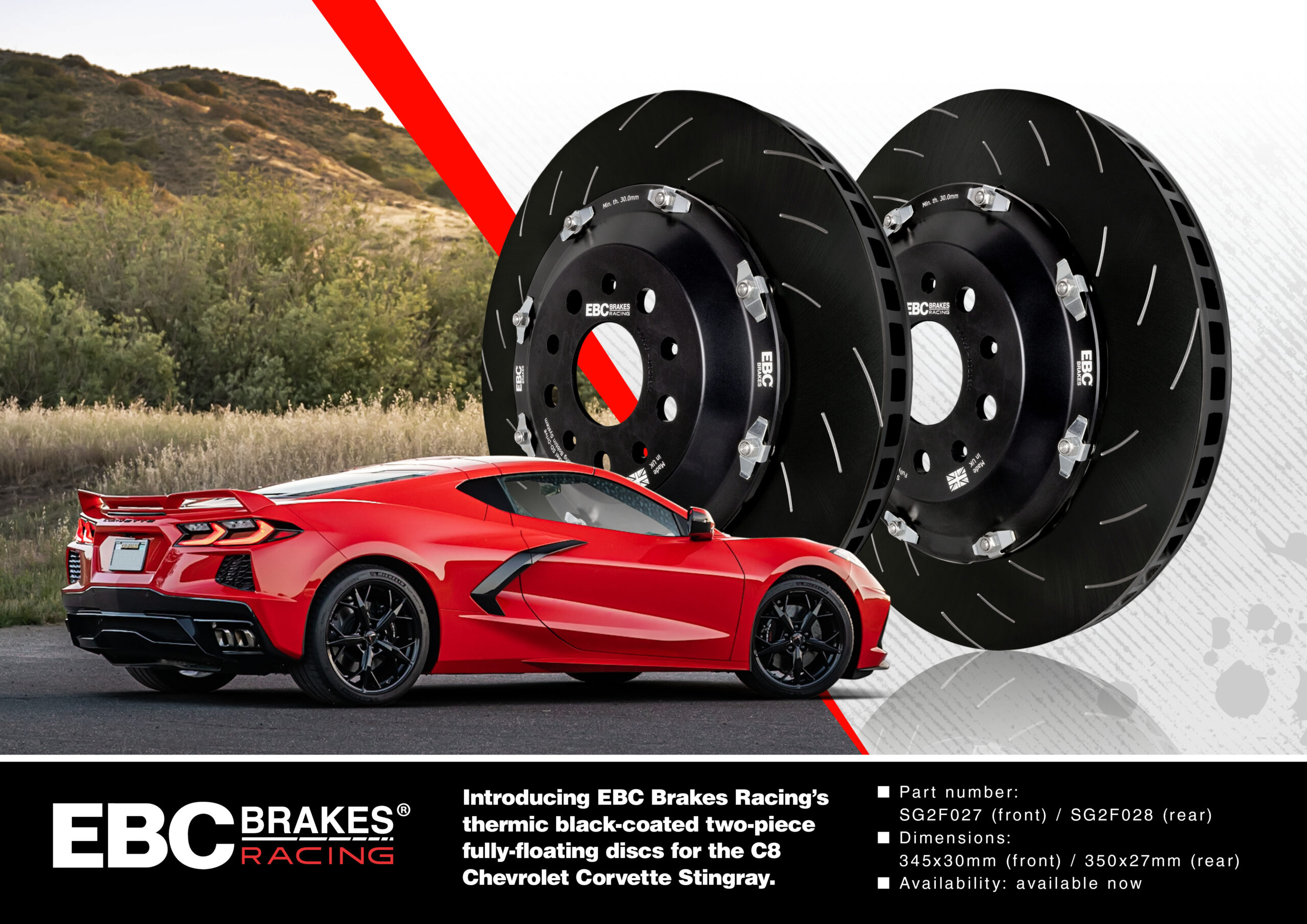 Now Available: EBC Brakes Racing Fully Floating Two-Piece Discs for C8 Chevrolet Corvette Stingray
